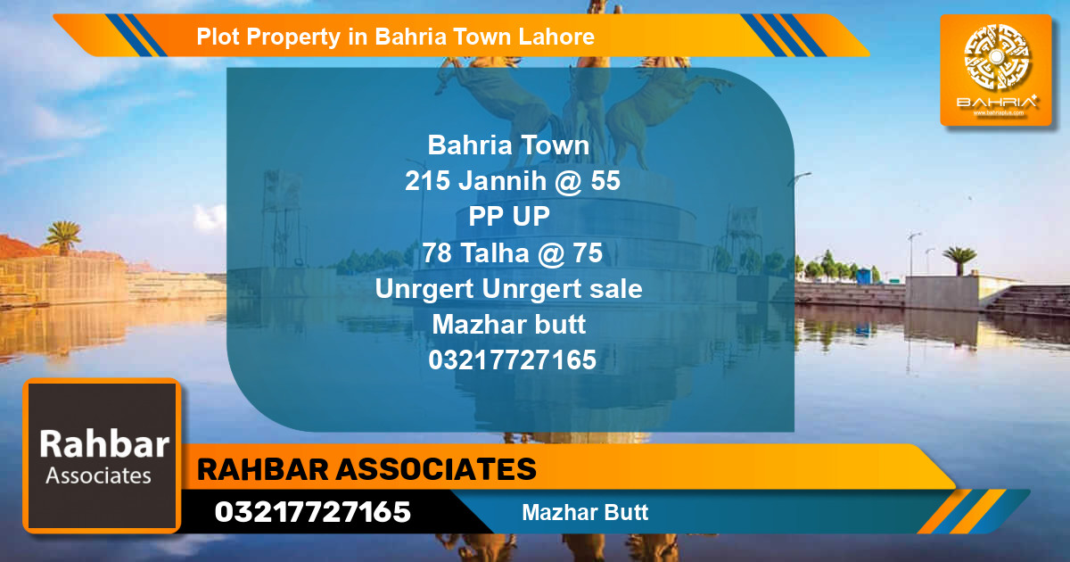Residential Plot for Sale in Bahria Town, Lahore - (BP-41623)