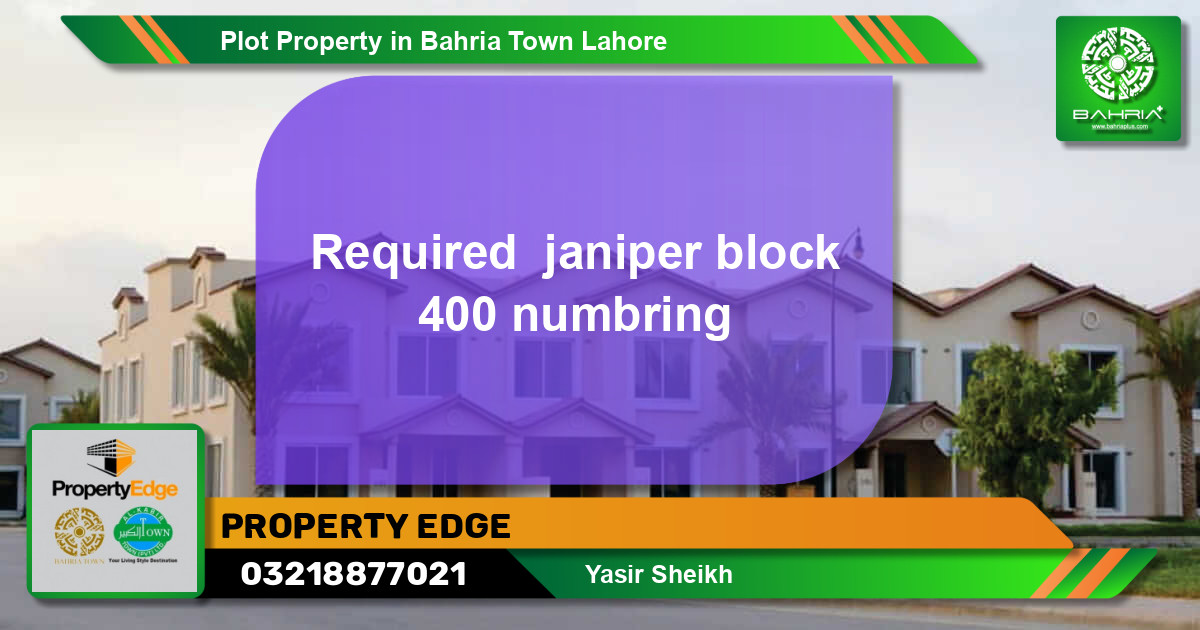 Residential Plot for Sale in Bahria Town, Lahore - (BP-41644)