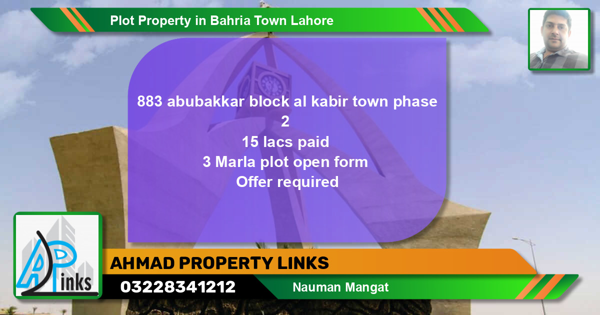 Residential Plot for Sale in Bahria Town, Lahore - (BP-41655)