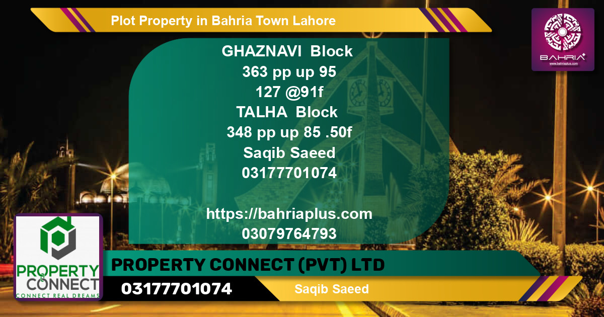 Residential Plot for Sale in Bahria Town, Lahore - (BP-41661)
