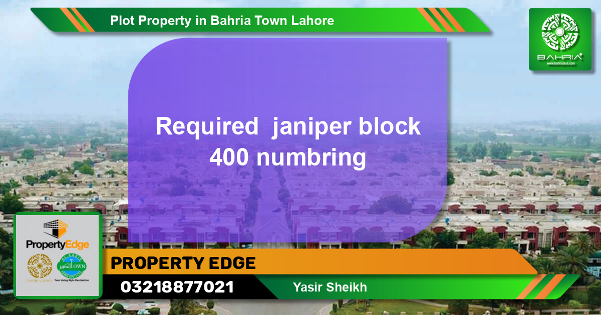 Residential Plot for Sale in Bahria Town, Lahore - (BP-41673)