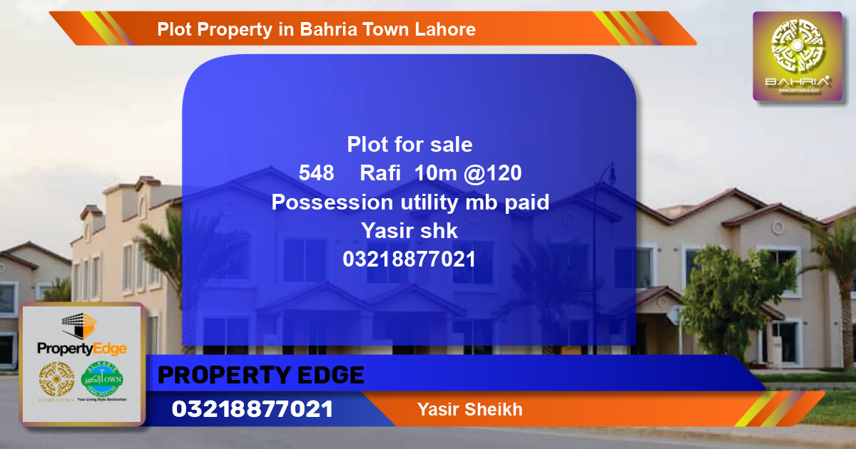 Residential Plot for Sale in Bahria Town, Lahore - (BP-41677)