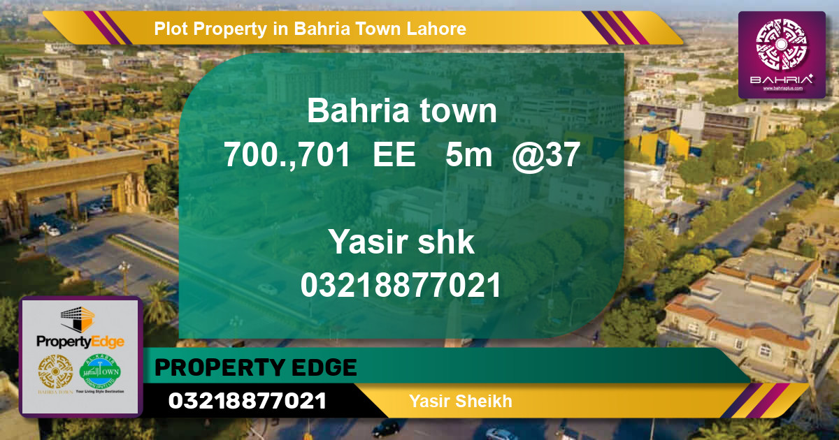 Residential Plot for Sale in Bahria Town, Lahore - (BP-41690)