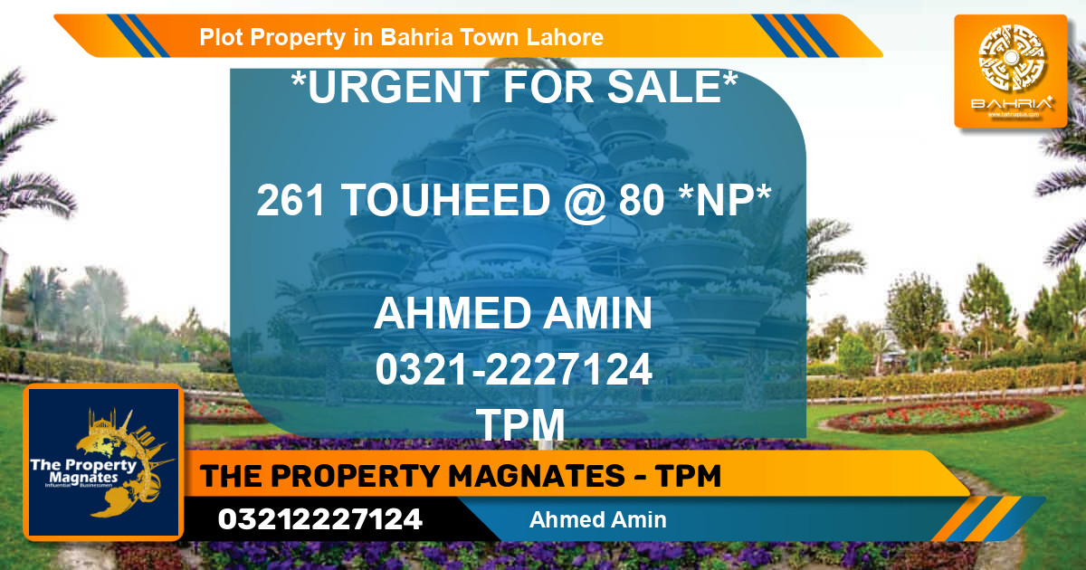 Residential Plot for Sale in Bahria Town, Lahore - (BP-41737)