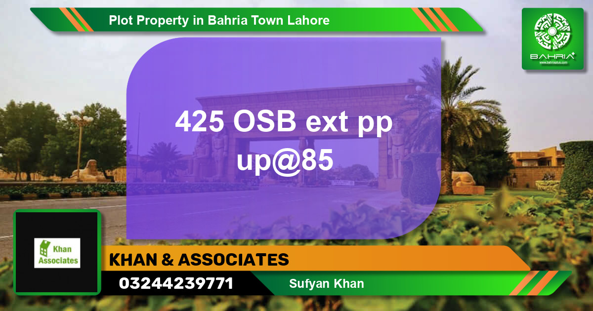 Residential Plot for Sale in Bahria Town, Lahore - (BP-41749)
