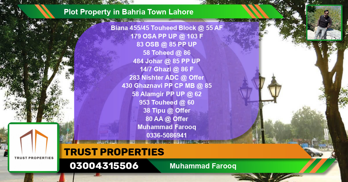 Residential Plot for Sale in Bahria Town, Lahore - (BP-41751)
