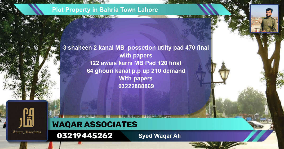 Residential Plot for Sale in Bahria Town, Lahore - (BP-41792)