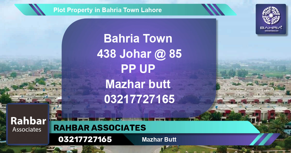 Residential Plot for Sale in Bahria Town, Lahore - (BP-41794)