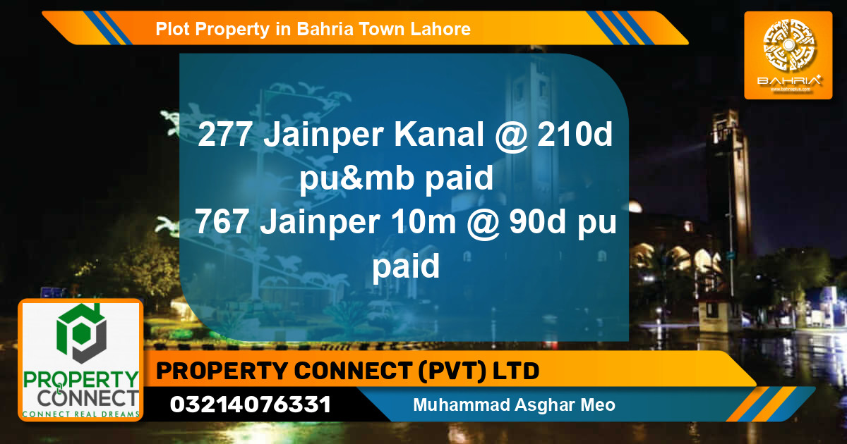 Residential Plot for Sale in Bahria Town, Lahore - (BP-41810)