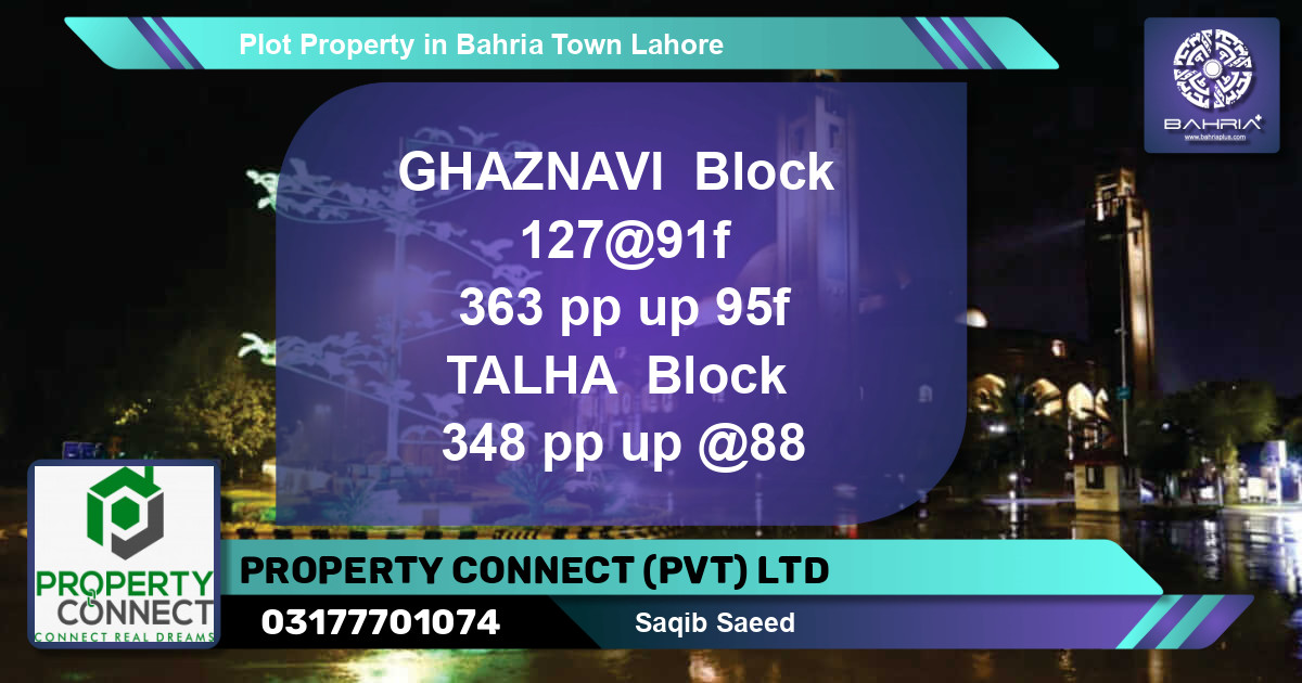 Residential Plot for Sale in Bahria Town, Lahore - (BP-41822)