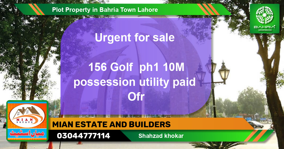 Residential Plot for Sale in Bahria Town, Lahore - (BP-41835)