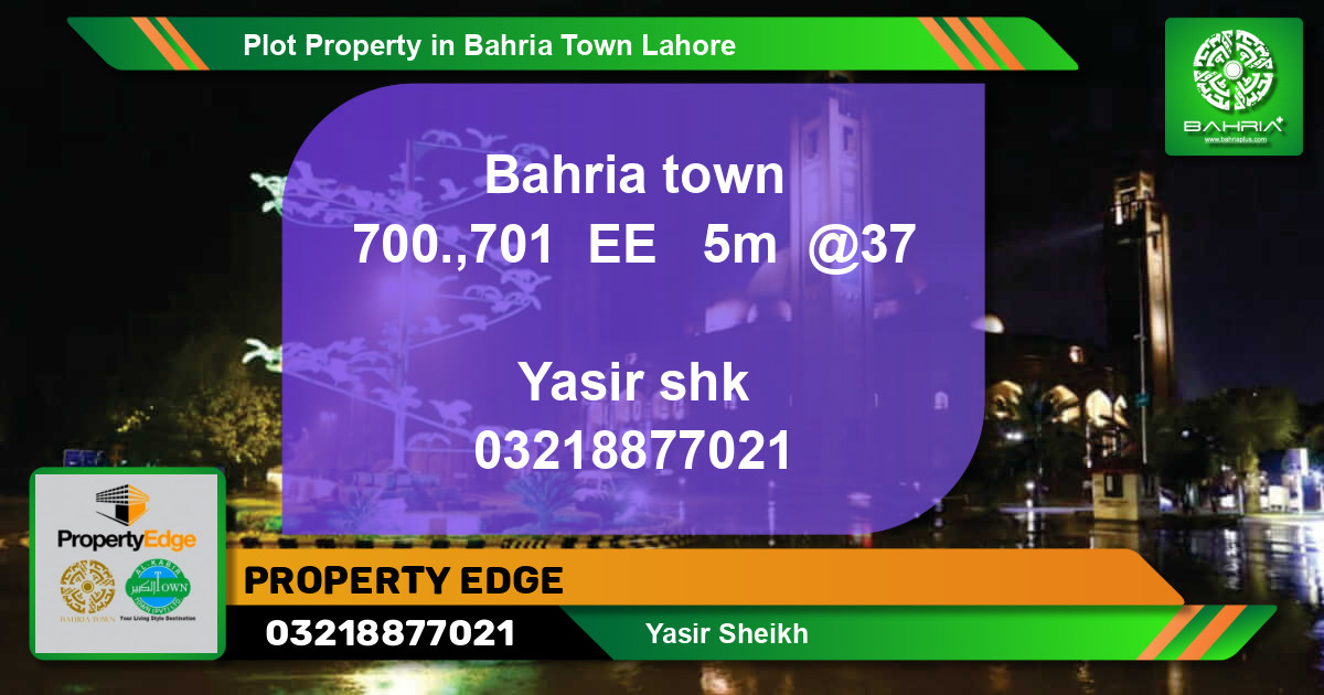 Residential Plot for Sale in Bahria Town, Lahore - (BP-41838)