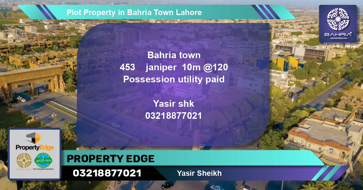 Residential Plot for Sale in Bahria Town, Lahore - (BP-41842)