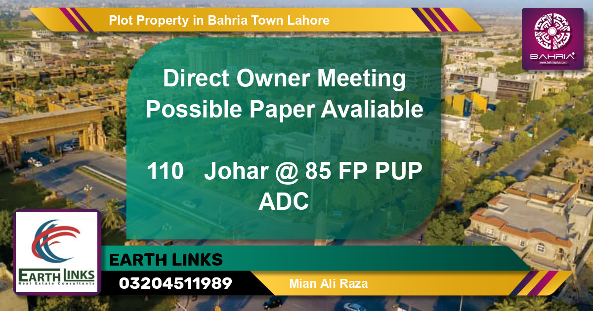 Residential Plot for Sale in Bahria Town, Lahore - (BP-41856)