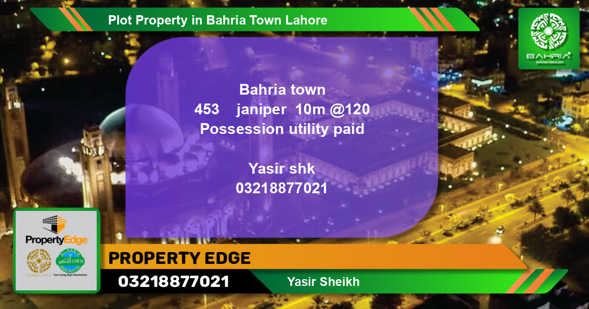 Residential Plot for Sale in Bahria Town, Lahore - (BP-41876)