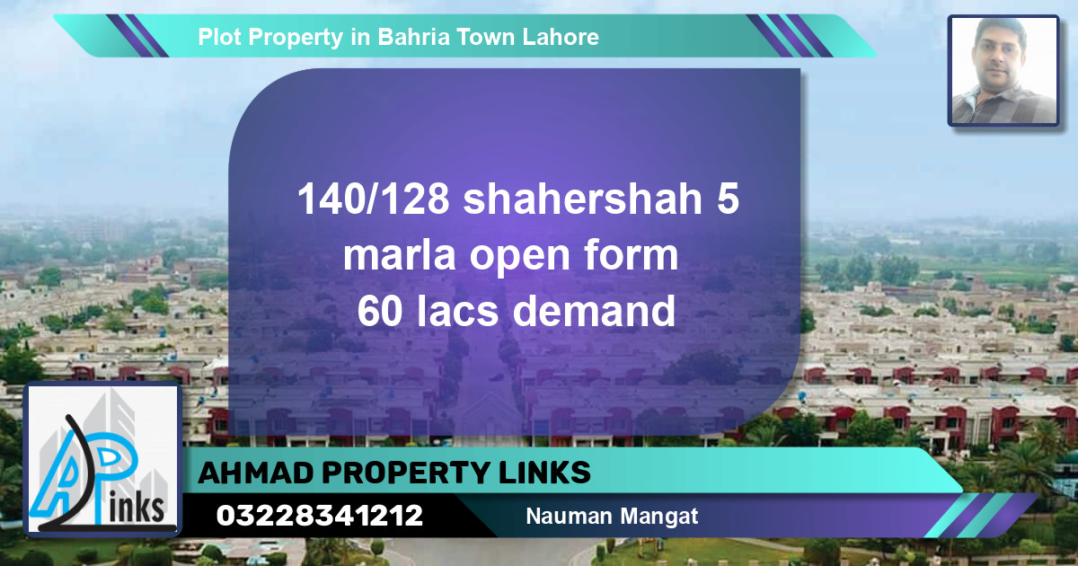 Residential Plot for Sale in Bahria Town, Lahore - (BP-41902)