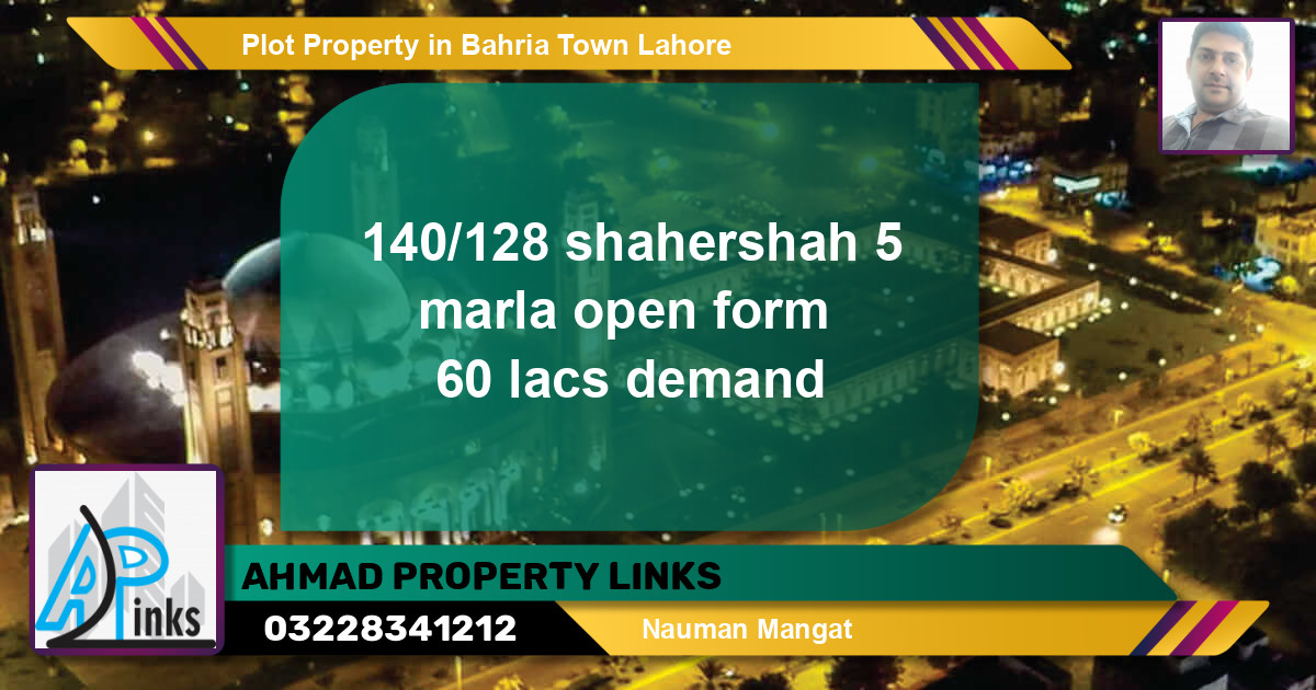 Residential Plot for Sale in Bahria Town, Lahore - (BP-41911)