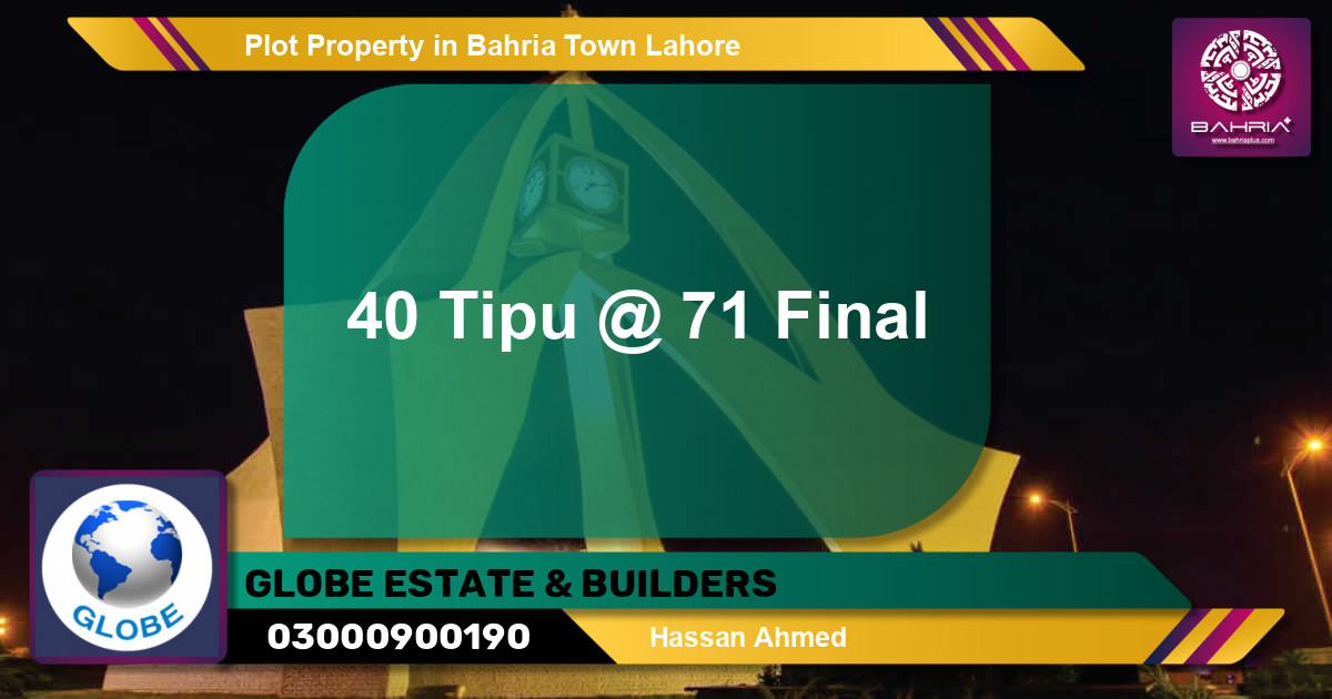 Residential Plot for Sale in Bahria Town, Lahore - (BP-41917)
