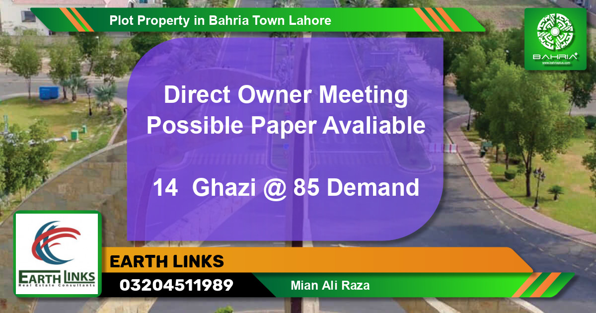 Residential Plot for Sale in Bahria Town, Lahore - (BP-41918)