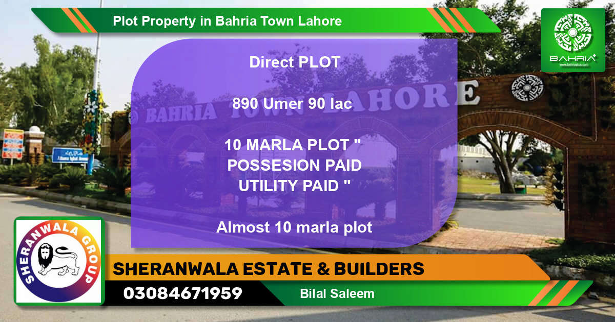 Residential Plot for Sale in Bahria Town, Lahore - (BP-41944)