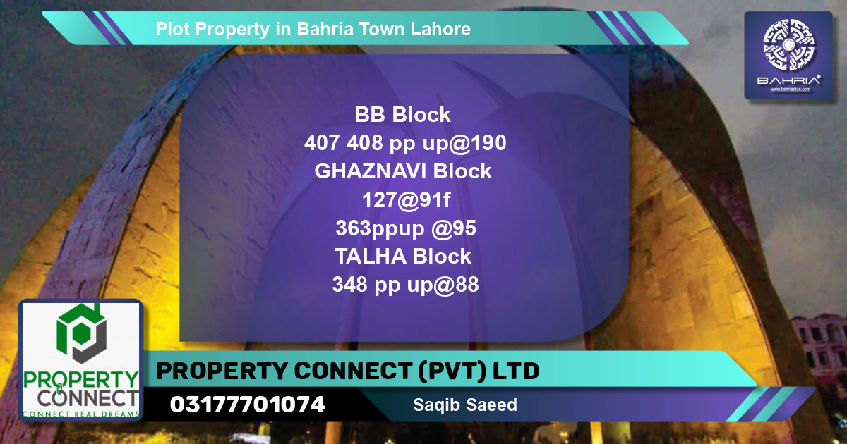 Residential Plot for Sale in Bahria Town, Lahore - (BP-41951)