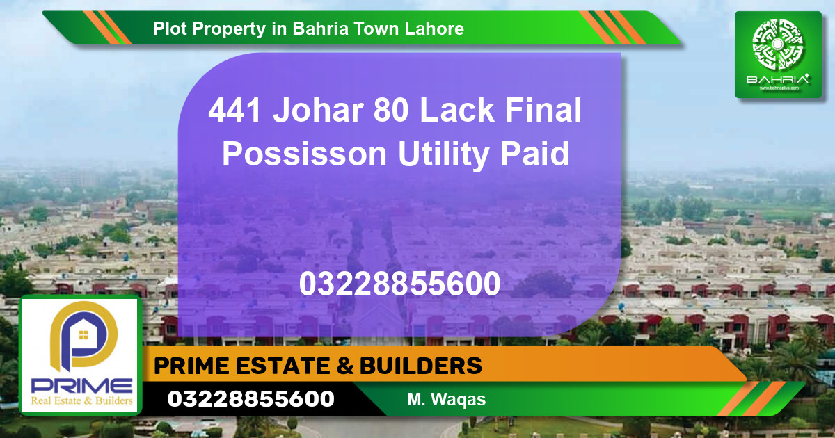 Residential Plot for Sale in Bahria Town, Lahore - (BP-42056)