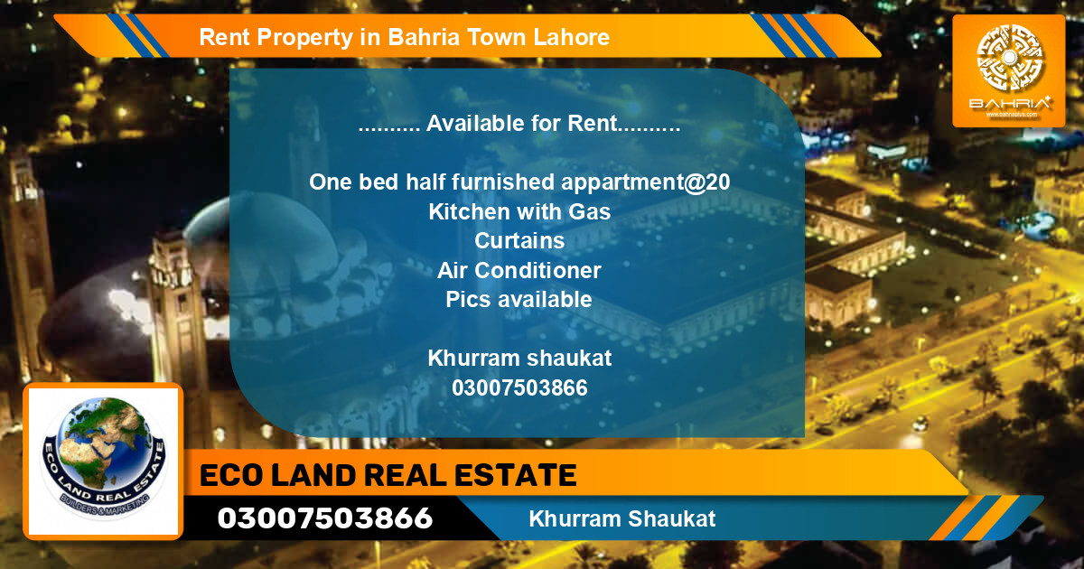 Residential Property for Rent in Bahria Town, Lahore - (BP-42095)
