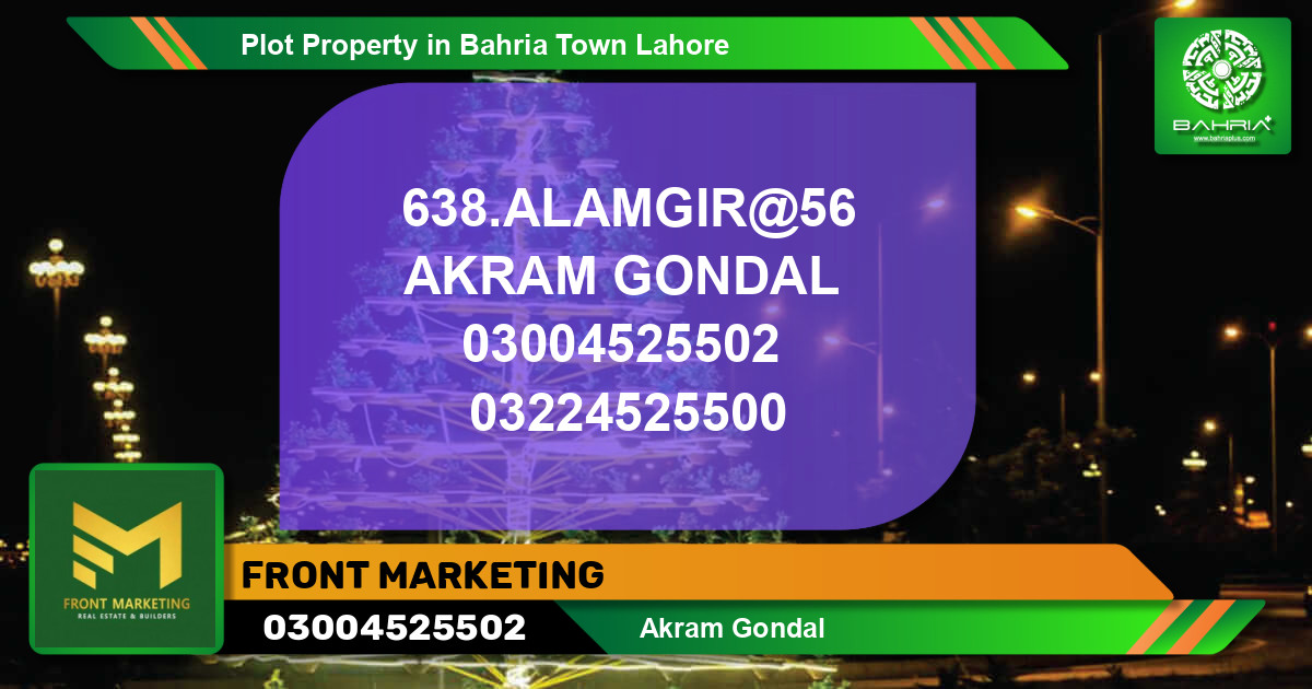 Residential Plot for Sale in Bahria Town, Lahore - (BP-42188)