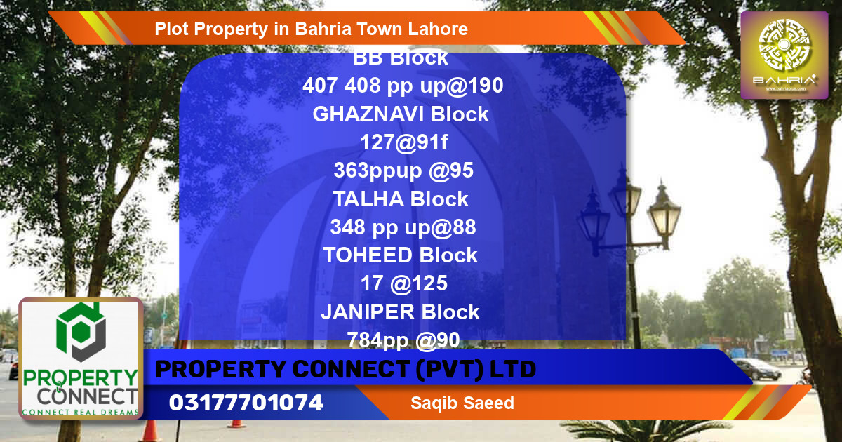 Residential Plot for Sale in Sector D - BB Block -  Bahria Town, Lahore - (BP-42239)