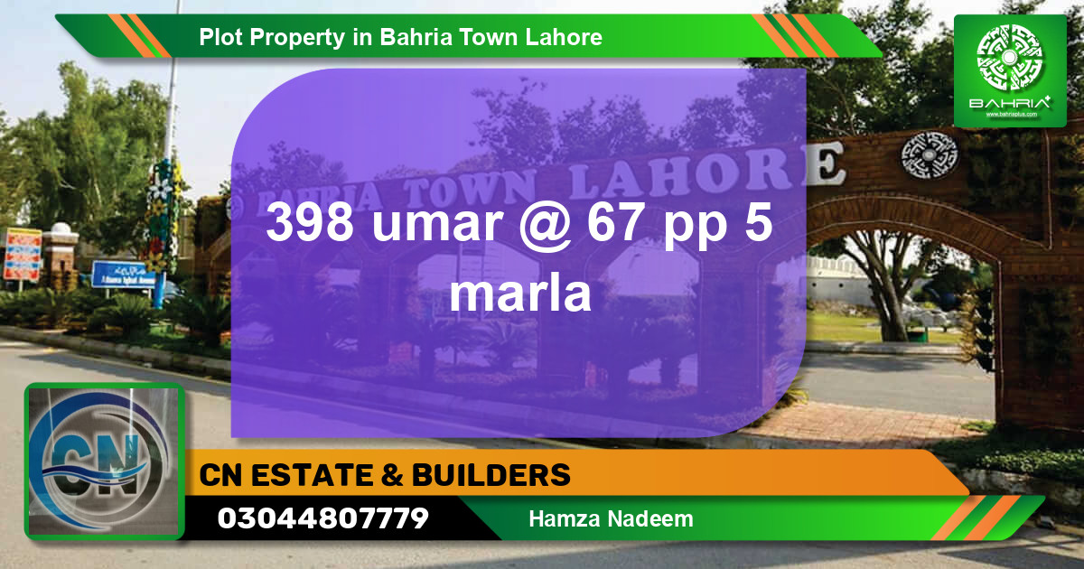 Residential Plot for Sale in Bahria Town, Lahore - (BP-42261)