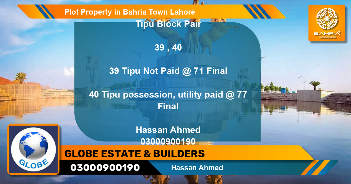 Residential Plot for Sale in Bahria Town, Lahore - (BP-42266)