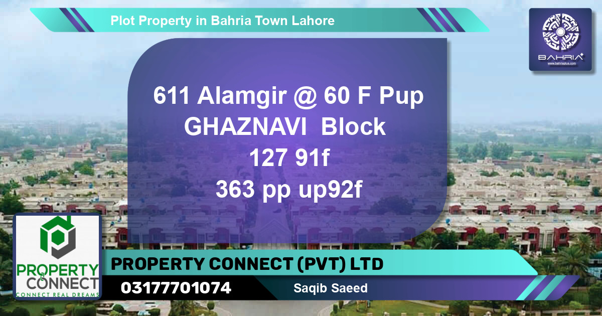 Residential Plot for Sale in Bahria Town, Lahore - (BP-42275)