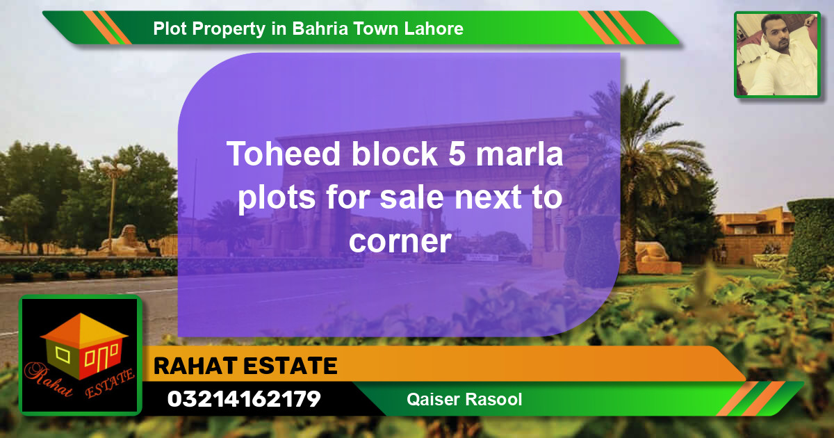 Residential Plot for Sale in Bahria Town, Lahore - (BP-42278)