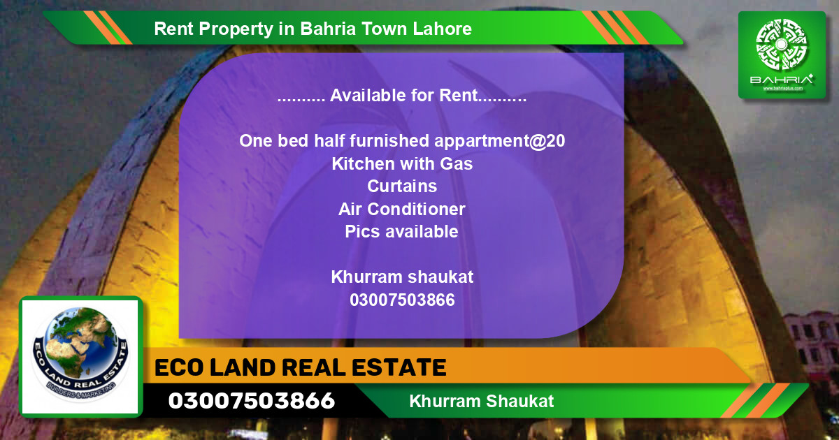 Residential Property for Rent in Bahria Town, Lahore - (BP-42323)