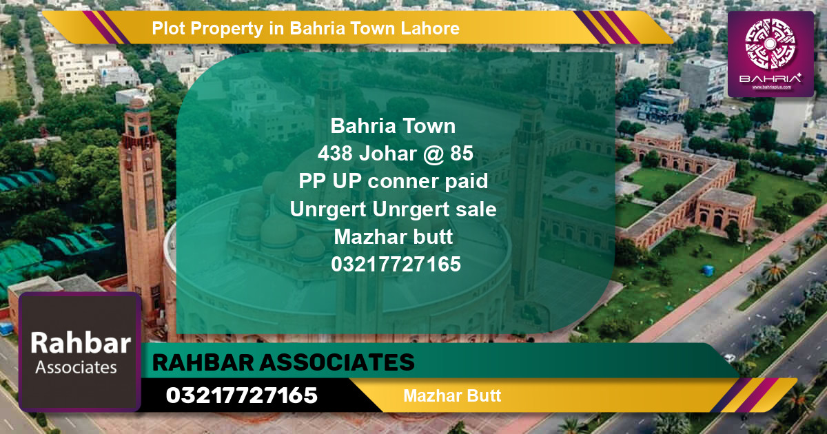 Residential Plot for Sale in Bahria Town, Lahore - (BP-42333)