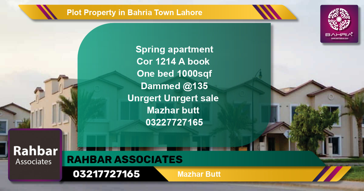 Residential Plot for Sale in Bahria Town, Lahore - (BP-42337)