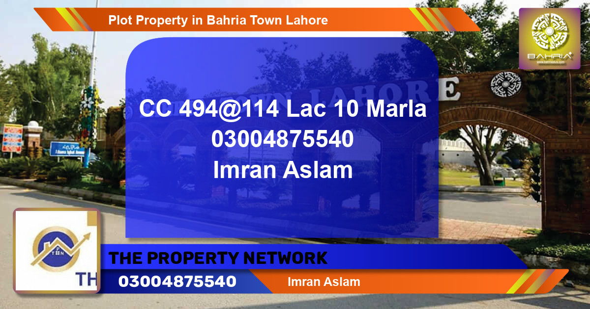 Residential Plot for Sale in Bahria Town, Lahore - (BP-42347)