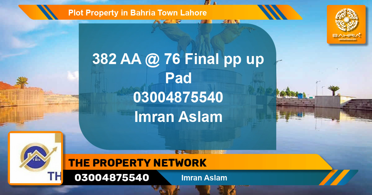 Residential Plot for Sale in Bahria Town, Lahore - (BP-42361)