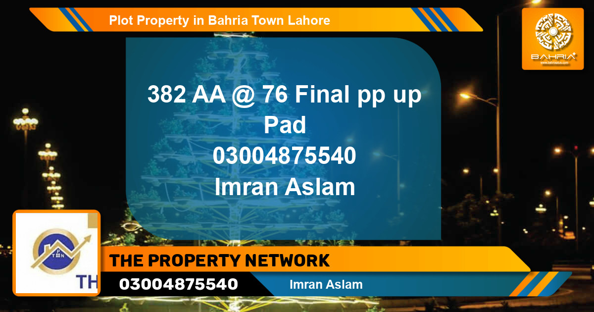 Residential Plot for Sale in Bahria Town, Lahore - (BP-42363)