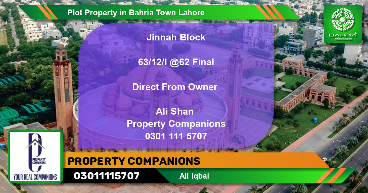 Residential Plot for Sale in Bahria Town, Lahore - (BP-42364)