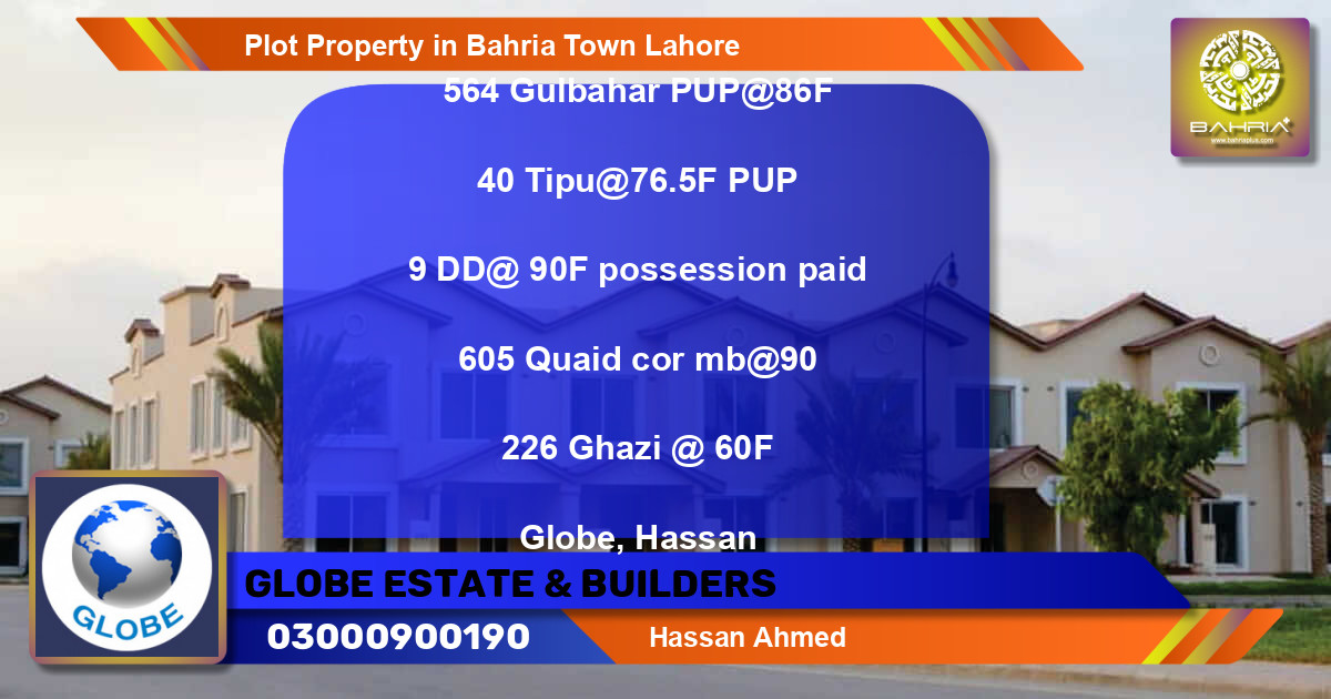 Residential Plot for Sale in Bahria Town, Lahore - (BP-42643)