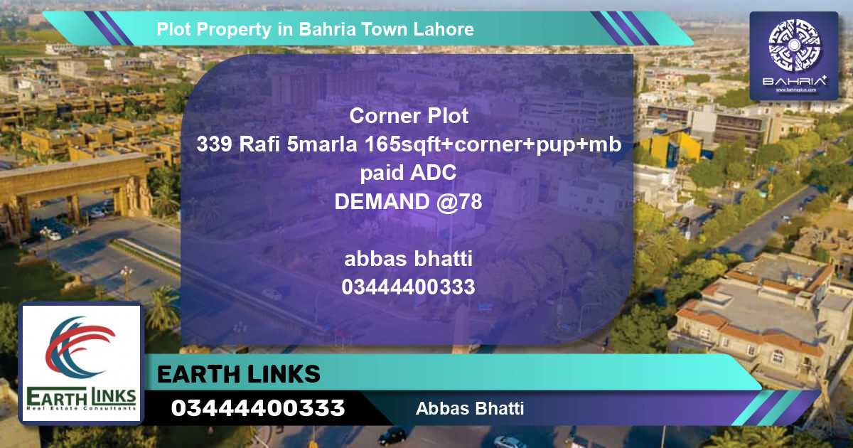 Residential Plot for Sale in Bahria Town, Lahore - (BP-42681)