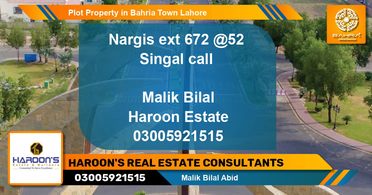 Residential Plot for Sale in Bahria Town, Lahore - (BP-42686)