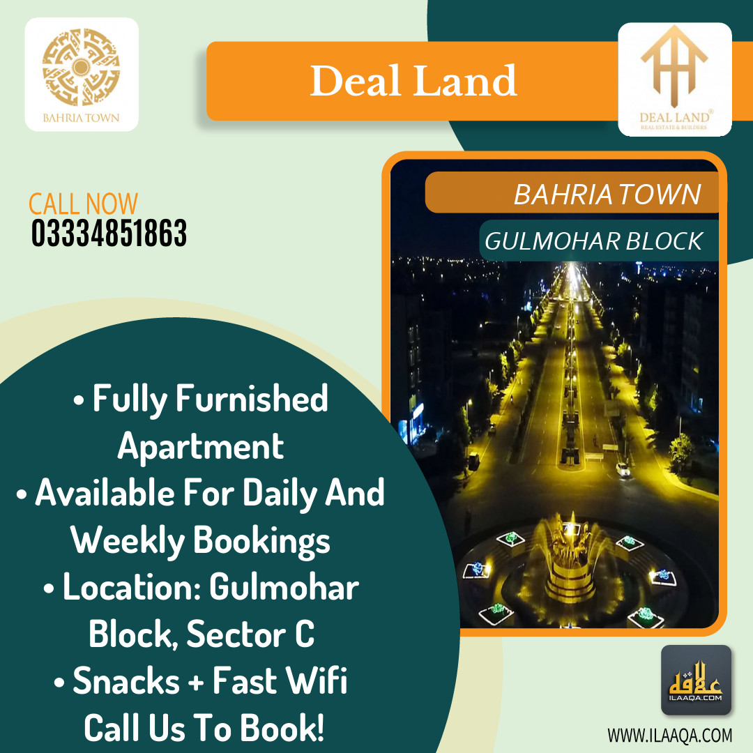 500 Sq. Ft. Residential Apartment for Rent in Sector C - Gulmohar Block - Bahria Town, Lahore - (BP-426935)