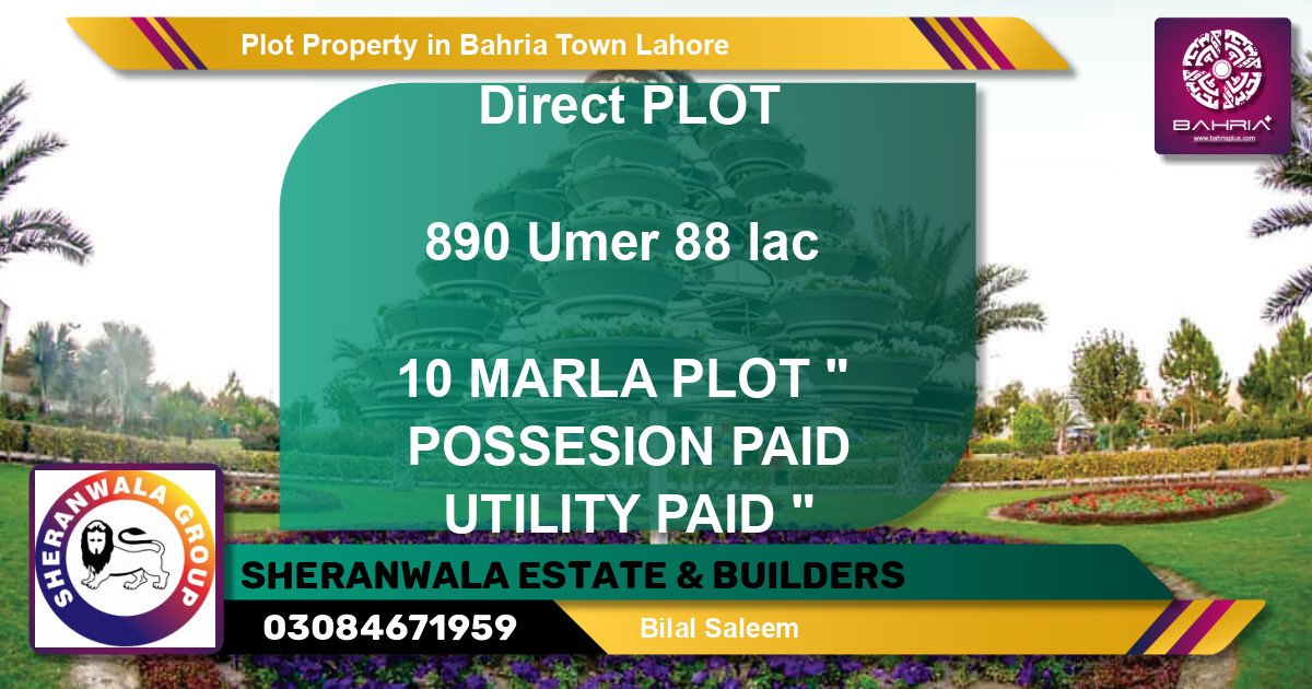 Residential Plot for Sale in Bahria Town, Lahore - (BP-42710)