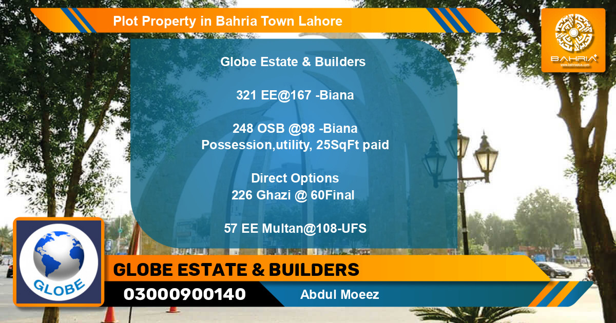 Residential Plot for Sale in Bahria Town, Lahore - (BP-42720)
