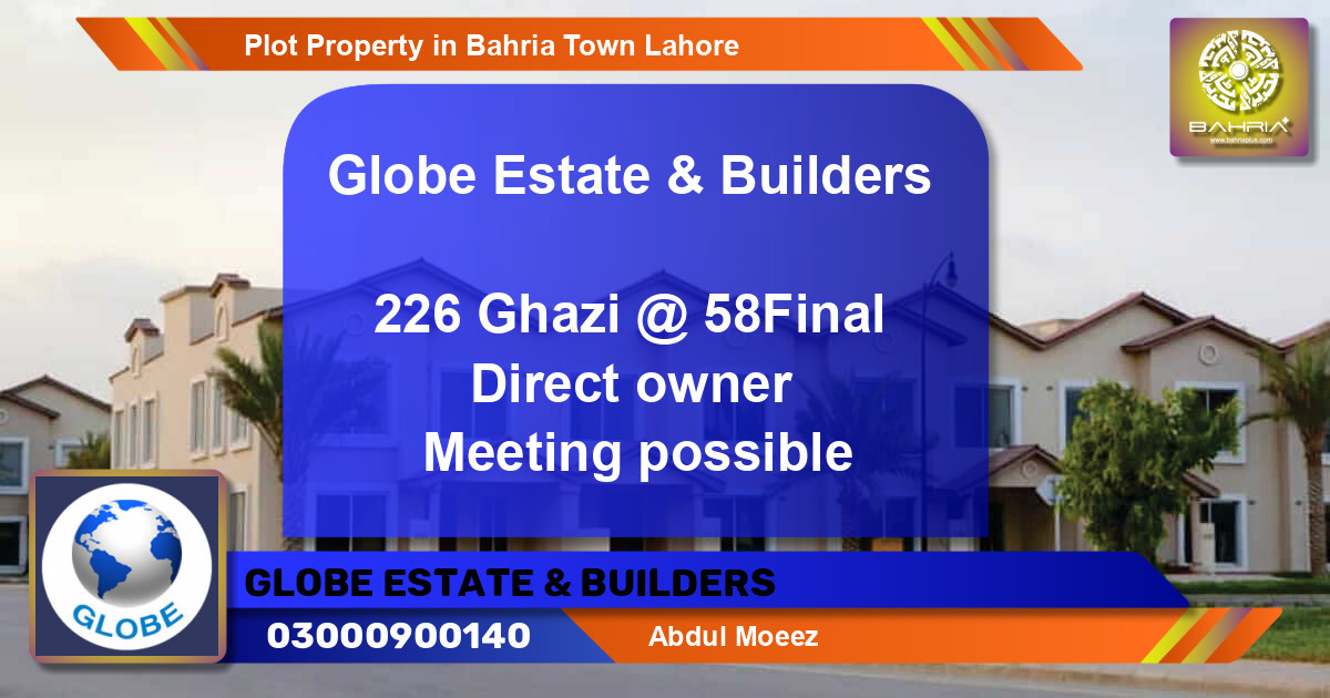 Residential Plot for Sale in Bahria Town, Lahore - (BP-42745)