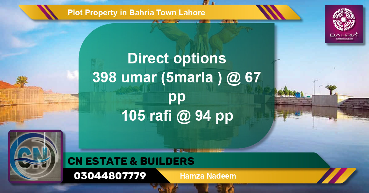 Residential Plot for Sale in Bahria Town, Lahore - (BP-42787)