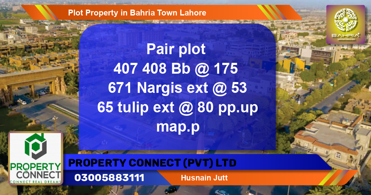 Residential Plot for Sale in Bahria Town, Lahore - (BP-42788)