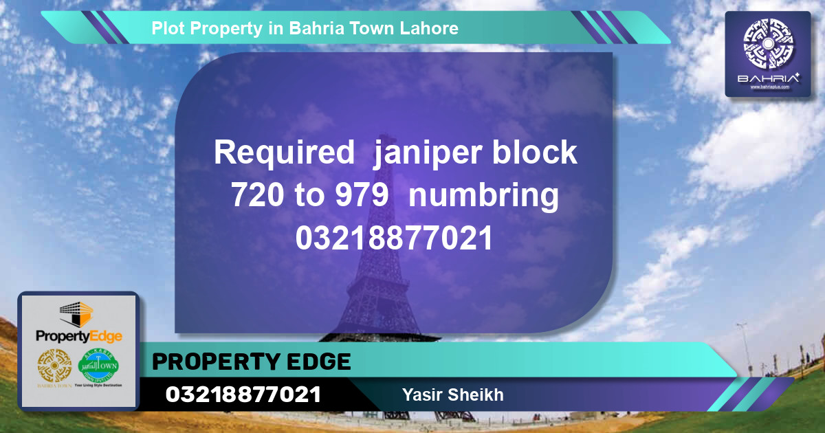 Residential Plot for Sale in Bahria Town, Lahore - (BP-42802)